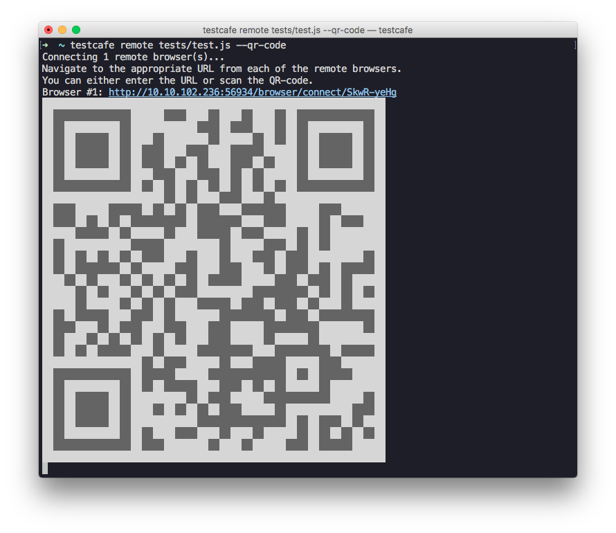 QR-code for a mobile device