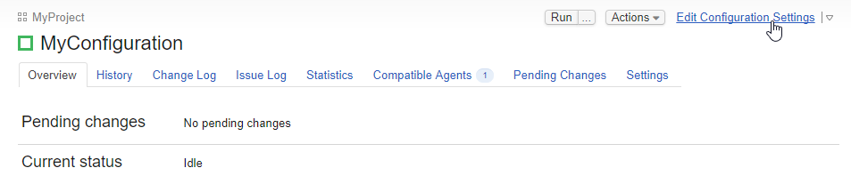 Click Edit Configuration Settings